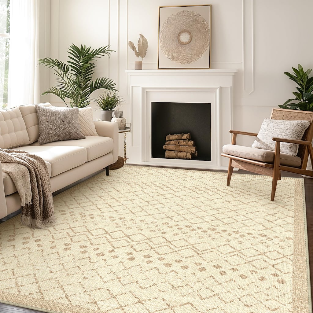 Mcow Retro Machine Washable Non Slip Vintage Area Rugs - 8'X10'