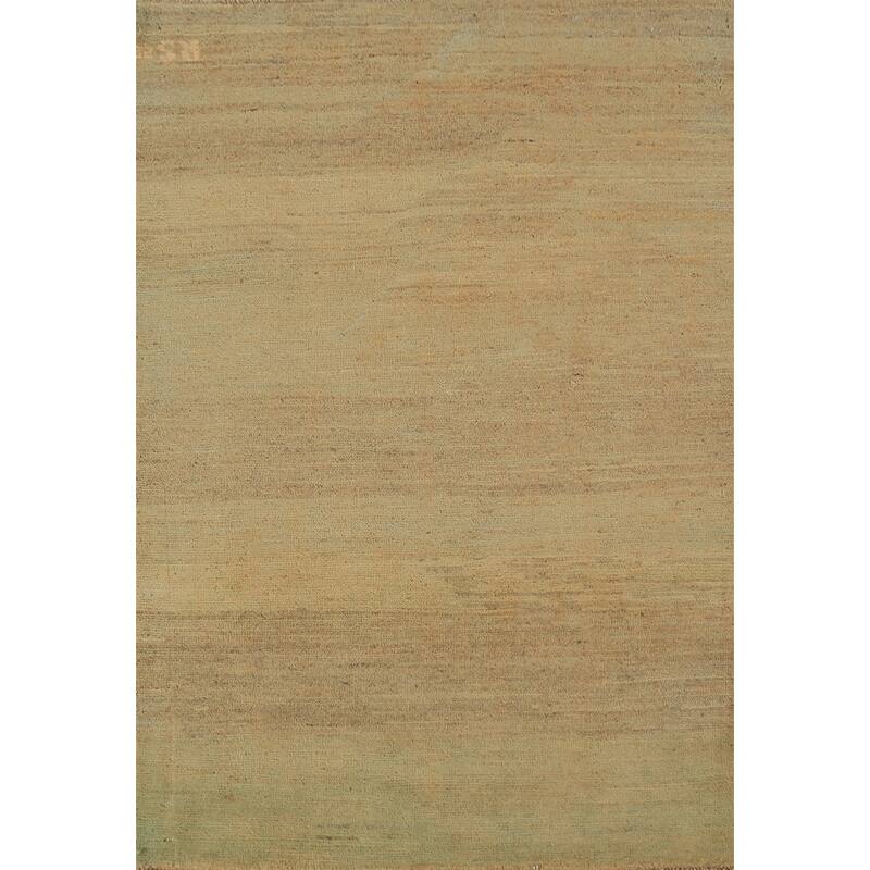 Striped Gabbeh Modern Rug Hand-Knotted Wool Carpet - 2'8" x 4'0"