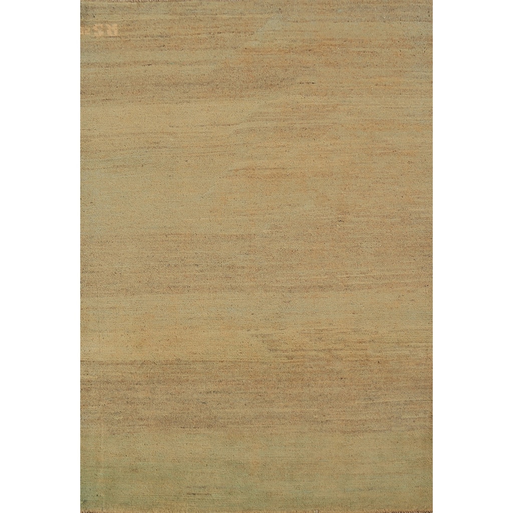 Striped Gabbeh Modern Rug Hand-Knotted Wool Carpet - 2'8" x 4'0"