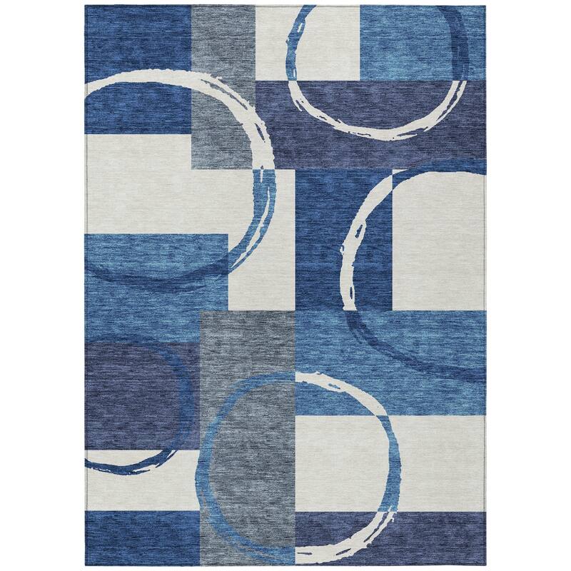 HomeRoots Geometric Modern Rectangle Outdoor Rug