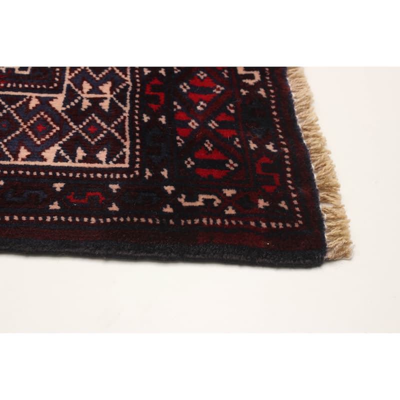 ECARPETGALLERY Hand-knotted Teimani Navy Wool Rug - 2'10 x 4'3