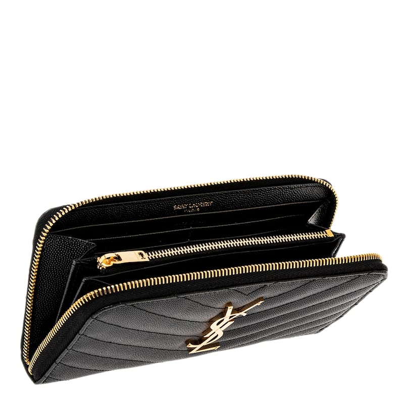 Saint Laurent Cassandre Matelassé Zip Around Wallet