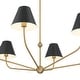 preview thumbnail 5 of 3, Xavier 6 Light Vibrant Gold + Matte Black Chandelier