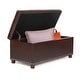preview thumbnail 2 of 53, Adeco 35" Storage Ottoman Tufted Faux-Leather Lifted Top Bench
