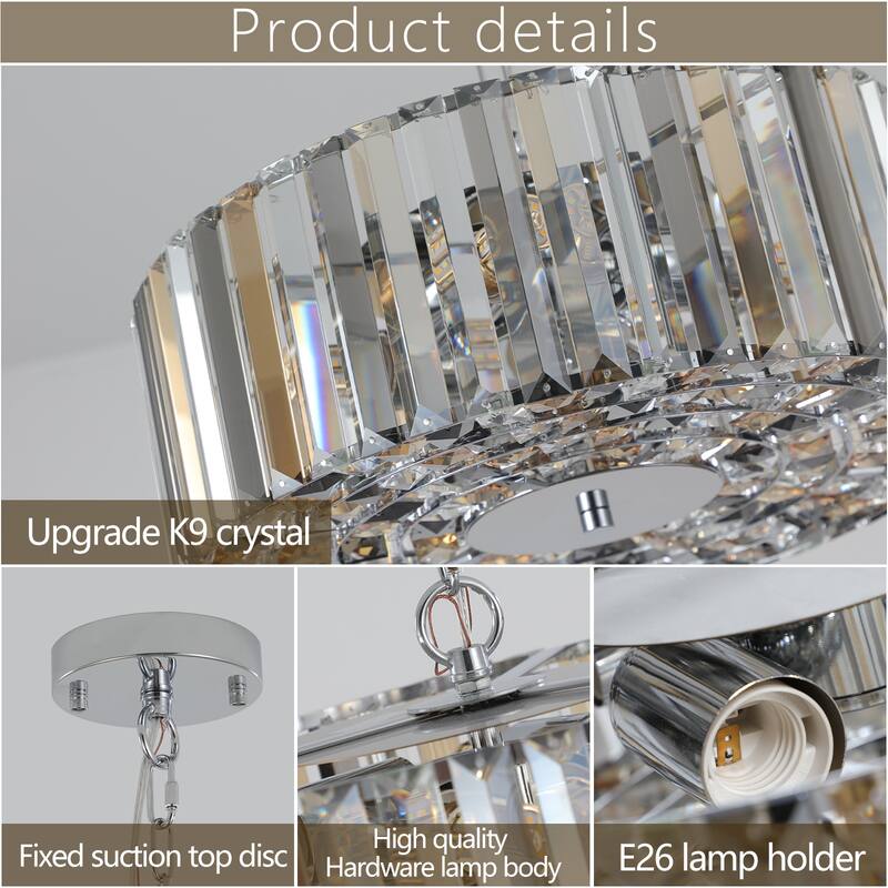 Crystal Chandelier Modern Chandeliers Ceiling Lighting Pendant Lights Fixtures for Dining Rooms Living Room Entryway