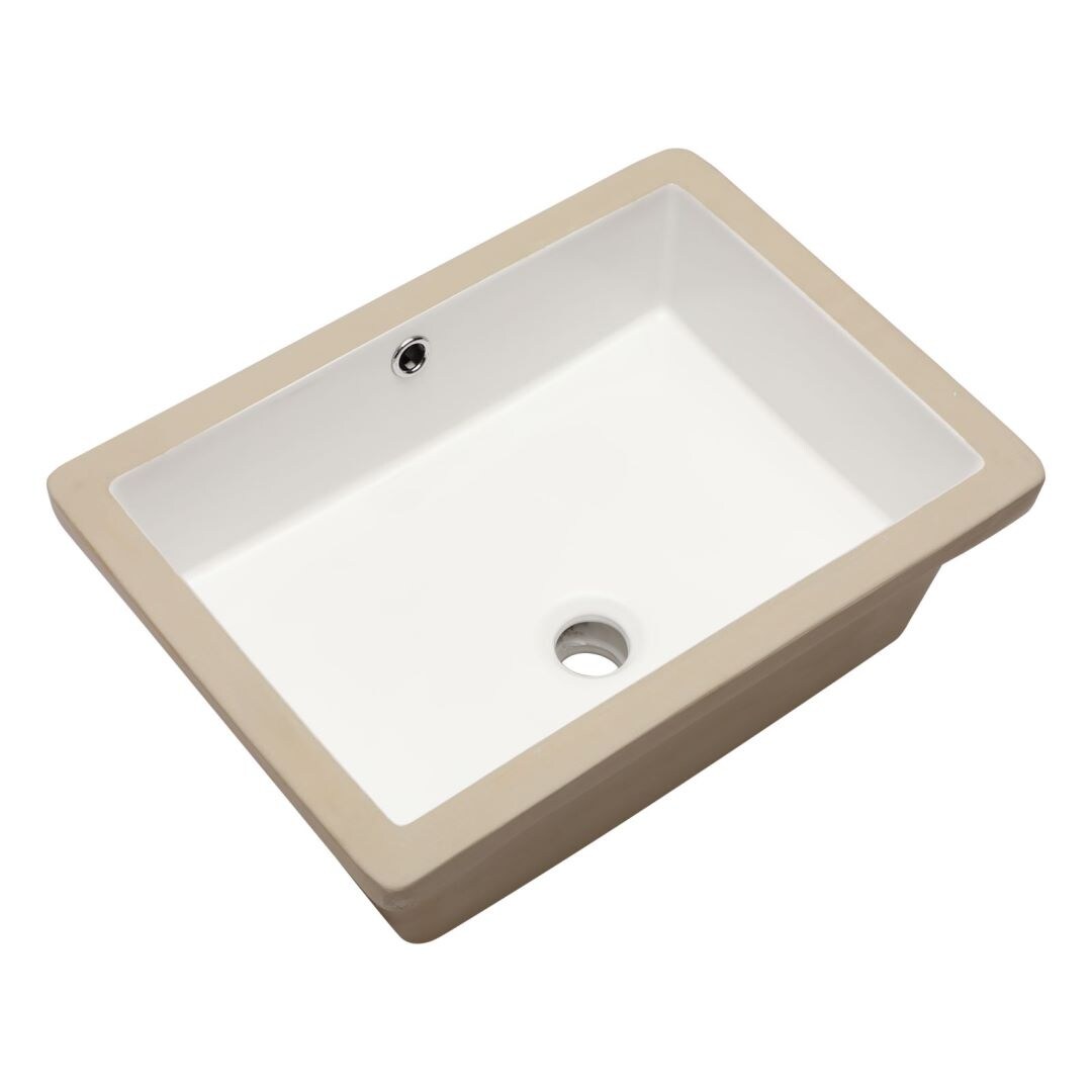 Kichae Undermount Bathroom Sink 20 Inch Ceramic Sink with