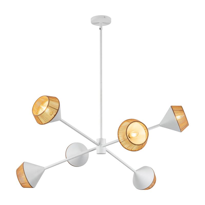 Alora Lighting CH633638 Daphne 6 Light 38" Wide Chandelier