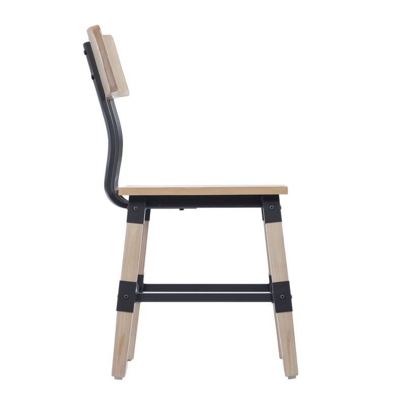 2 Pack Commercial Grade Rustic Antique Industrial Style Wood Dining Chair