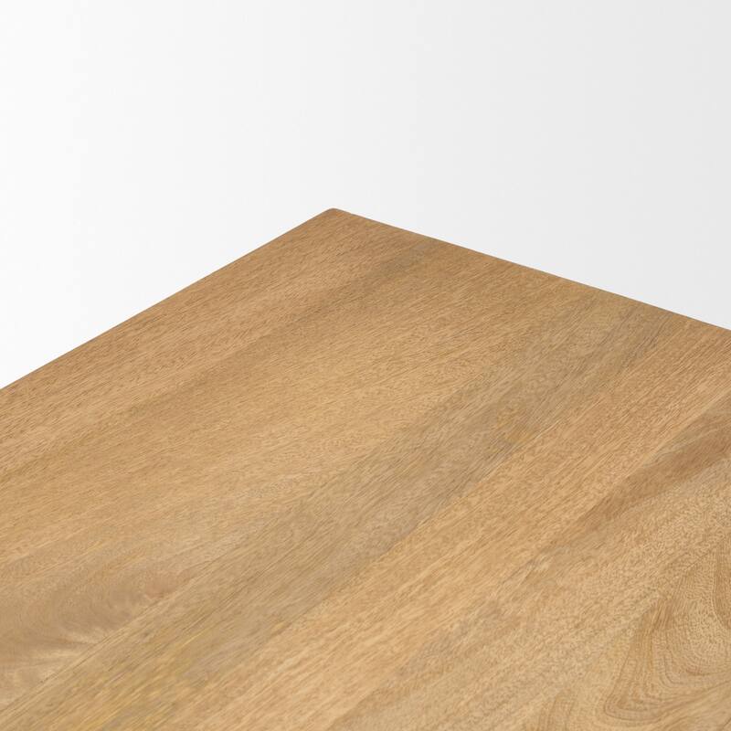 Tarro 84" Rectangular Brown Wood w/ Geometrical Base Dining Table - 84.0L x 42.0W x 30.0H