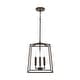 preview thumbnail 41 of 73, Thea 4-light Foyer Pendant Oil Rubbed Bronze - 15"H x 12"W