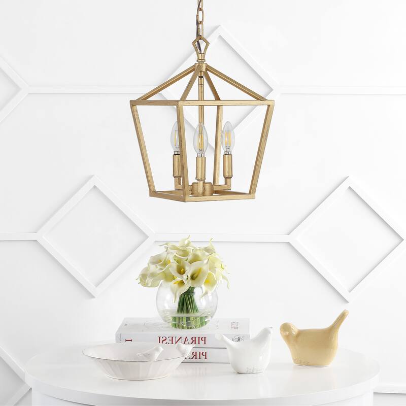 Marion Lantern Metal LED Pendant, by JONATHAN Y