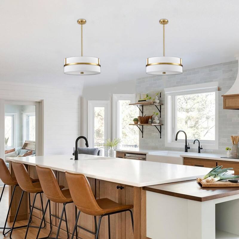 4 Light dinning room lightng gold bulbs light metal pendant light