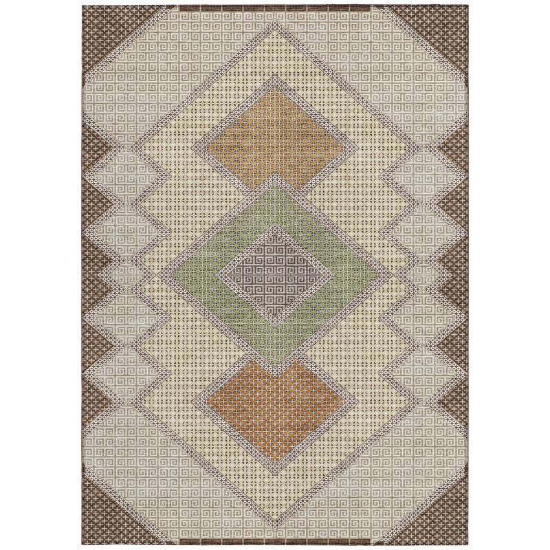 HomeRoots Geometric Transitional Rectangle Outdoor Rug