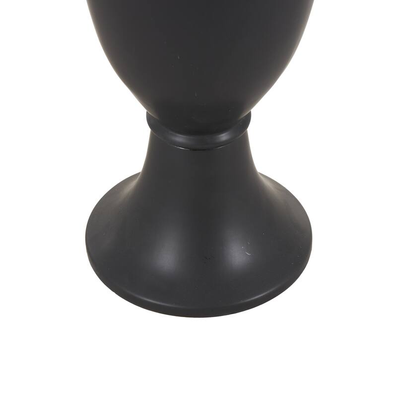 Ceramic Fluted Urn Shaped Vase with Arch Handles - Black or White - Roche River Decor