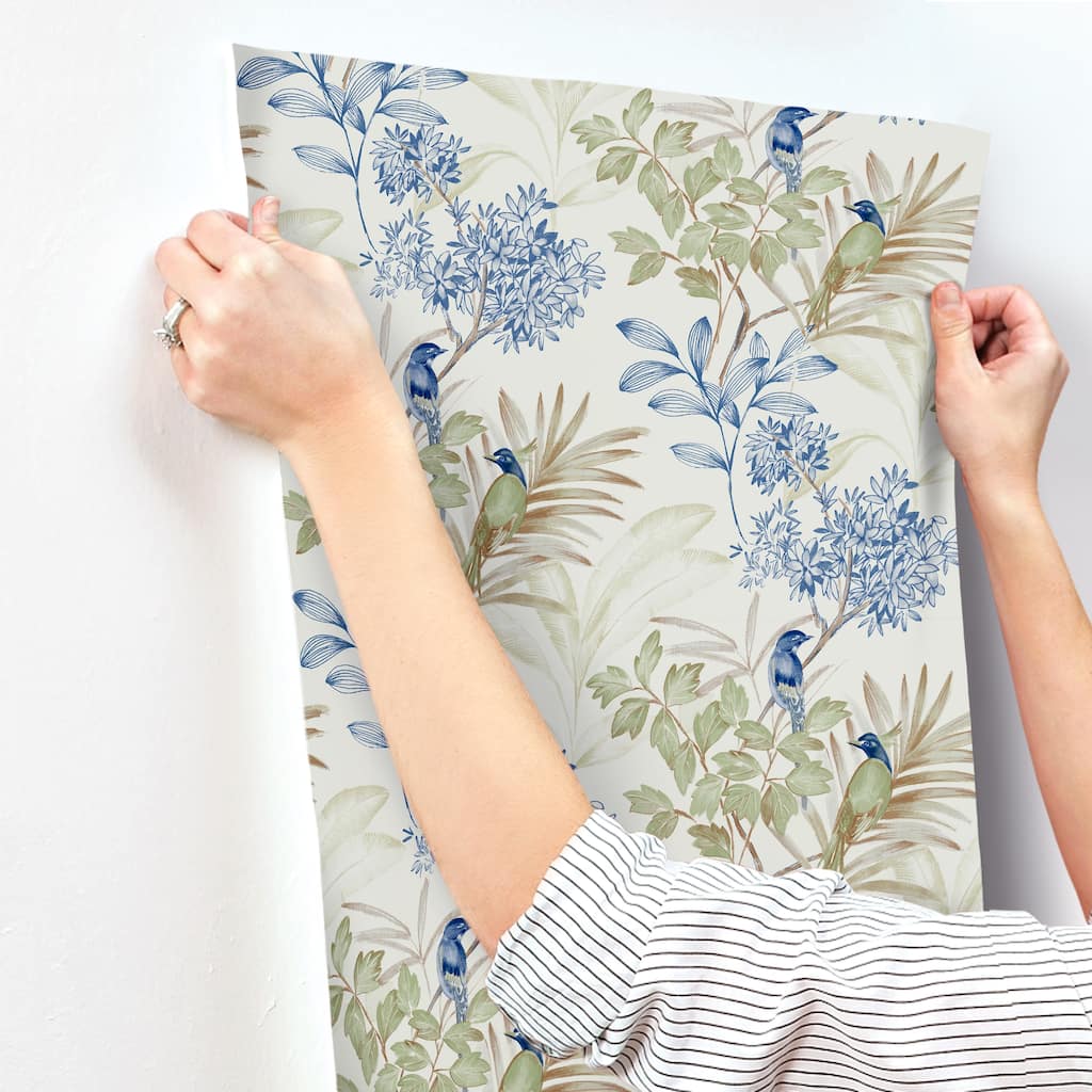 Salinas, Handpainted Songbird 27 In X 27 Ft = 60.8 Sq Ft Wallpaper