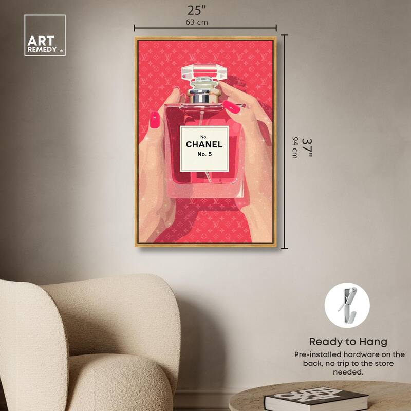 Perfume in Hands Canvas by Art Remedy