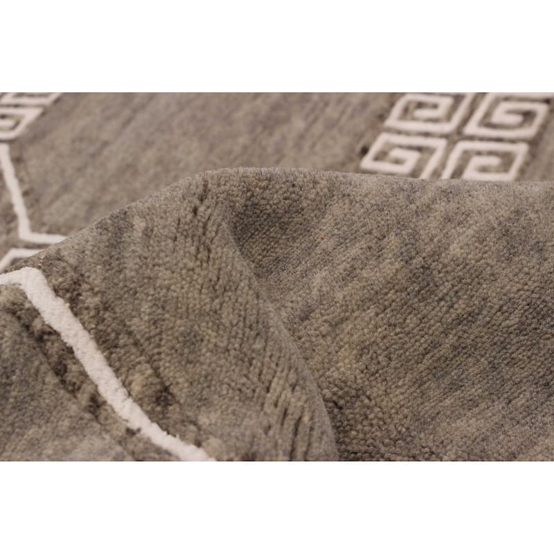ECARPETGALLERY Hand-knotted Opulence Taupe Viscose, Wool Rug - 7'11 x 10'0