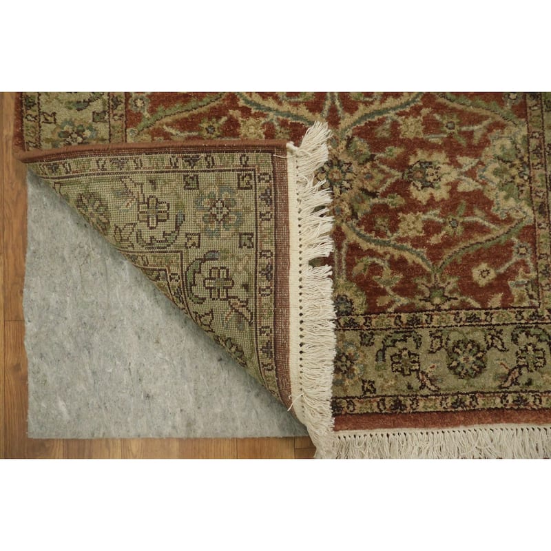 Hand Knotted Oriental 100% Wool Carpet Traditional All-Over Oranges & Rust Agra Runner Rug - 9' 6'' X 3' 0''