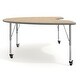 preview thumbnail 36 of 46, Mobile 48''W x 72''L Kidney Thermal Laminate Activity Table - Adj. Short Legs