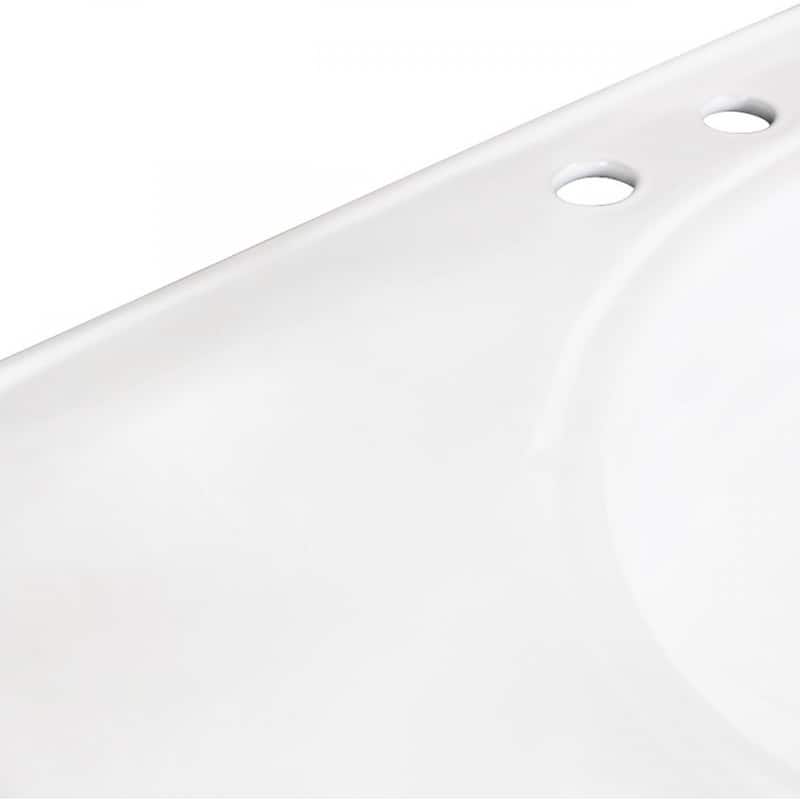 Southern Belle White Console Sinks with 8" Widespread Chrome Faucet and Chrome Bistro Legs