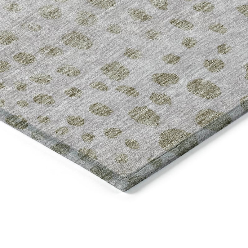 Machine Washable Indoor/ Outdoor Abstract Modern Chantille Rug