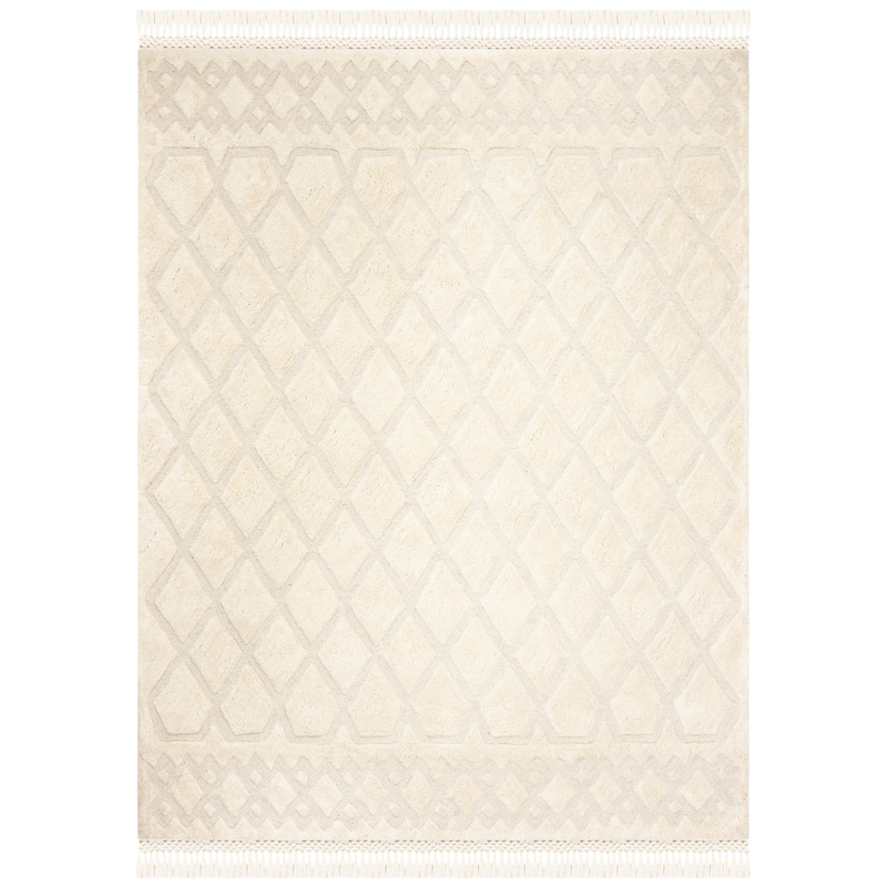 SAFAVIEH Handmade Casablanca Shag Grozdanka Tribal Wool Rug