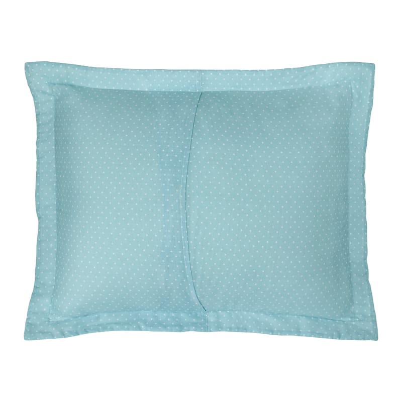 Laura Ashley Saltwater Blue Reversible Cotton Quilt Set