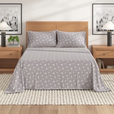 Linery & Co. Winter Turkish Cotton Double-Brushed Flannel Bed Sheet Set