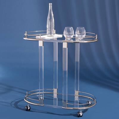 Safavieh Couture High Line Collection Lennon Acrylic Silver Bar Trolley