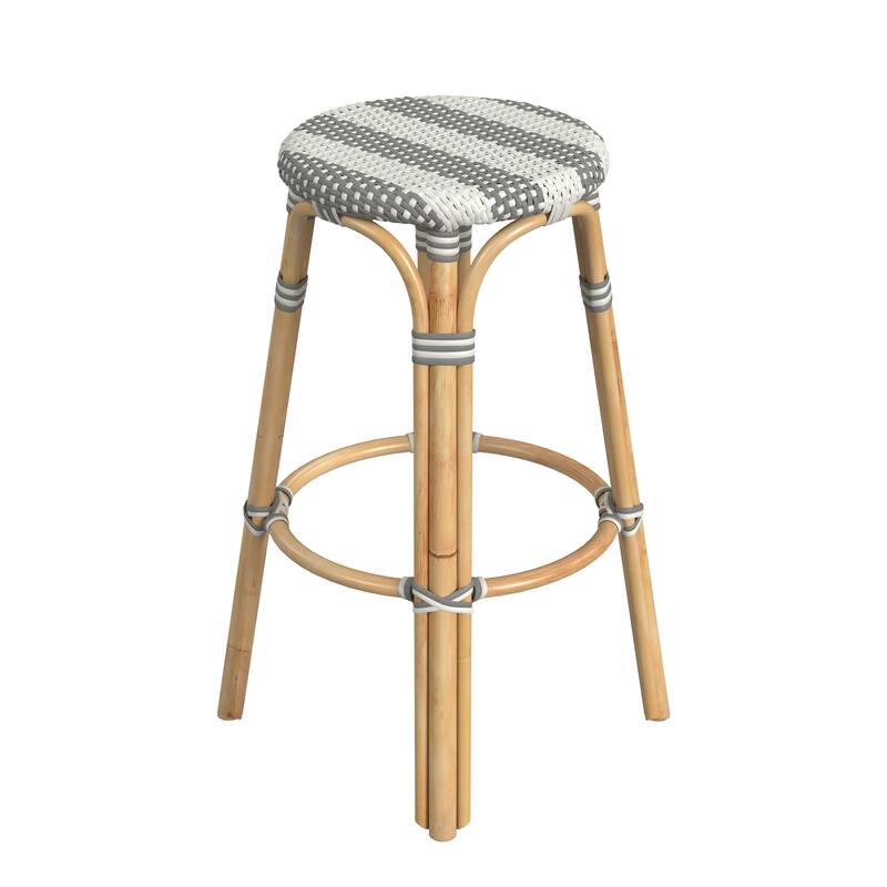 Tobias Rattan Round Bar Stool
