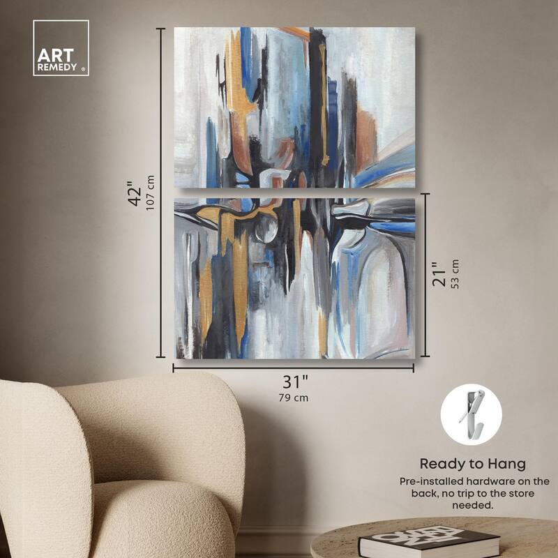 Meditation Mood Canvas Set of 2 by Art Remedy, Gallery Wrapped