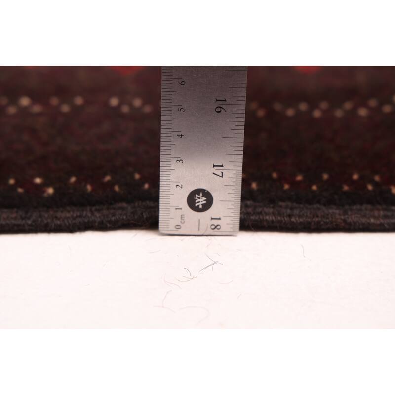 ECARPETGALLERY Hand-knotted Teimani Dark Burgundy Wool Rug - 3'11 x 6'3