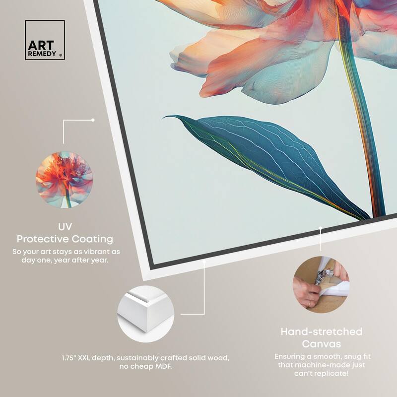 Peony Phases Canvas by Art Remedy