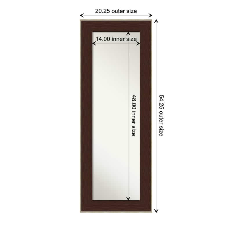 Non-Beveled Full Length On The Door Mirror - William Frame