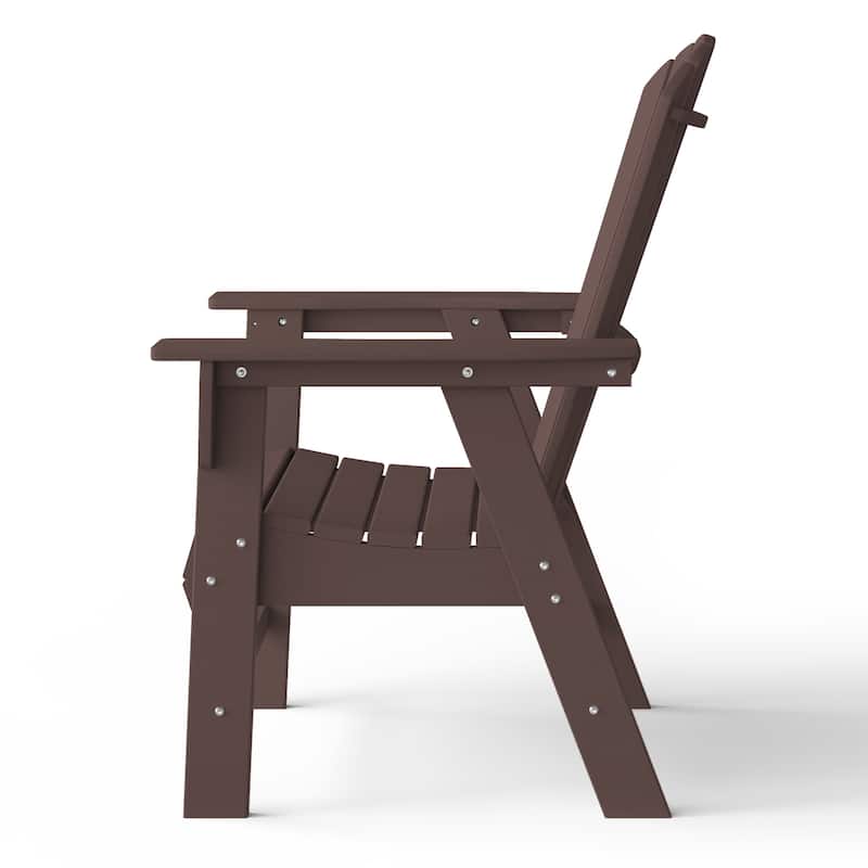 Altura Hdpe All Weather Outdoor Patio Adirondack Dining Chair