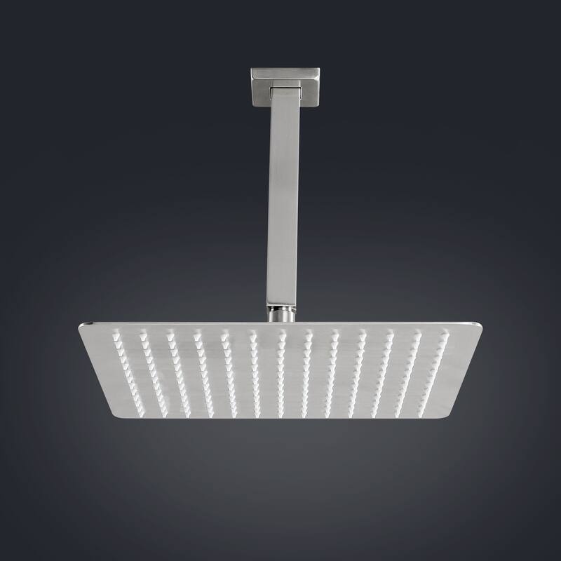12" Square High Pressure Rain Shower Head,304 Stainless Steel Rain Shower Head
