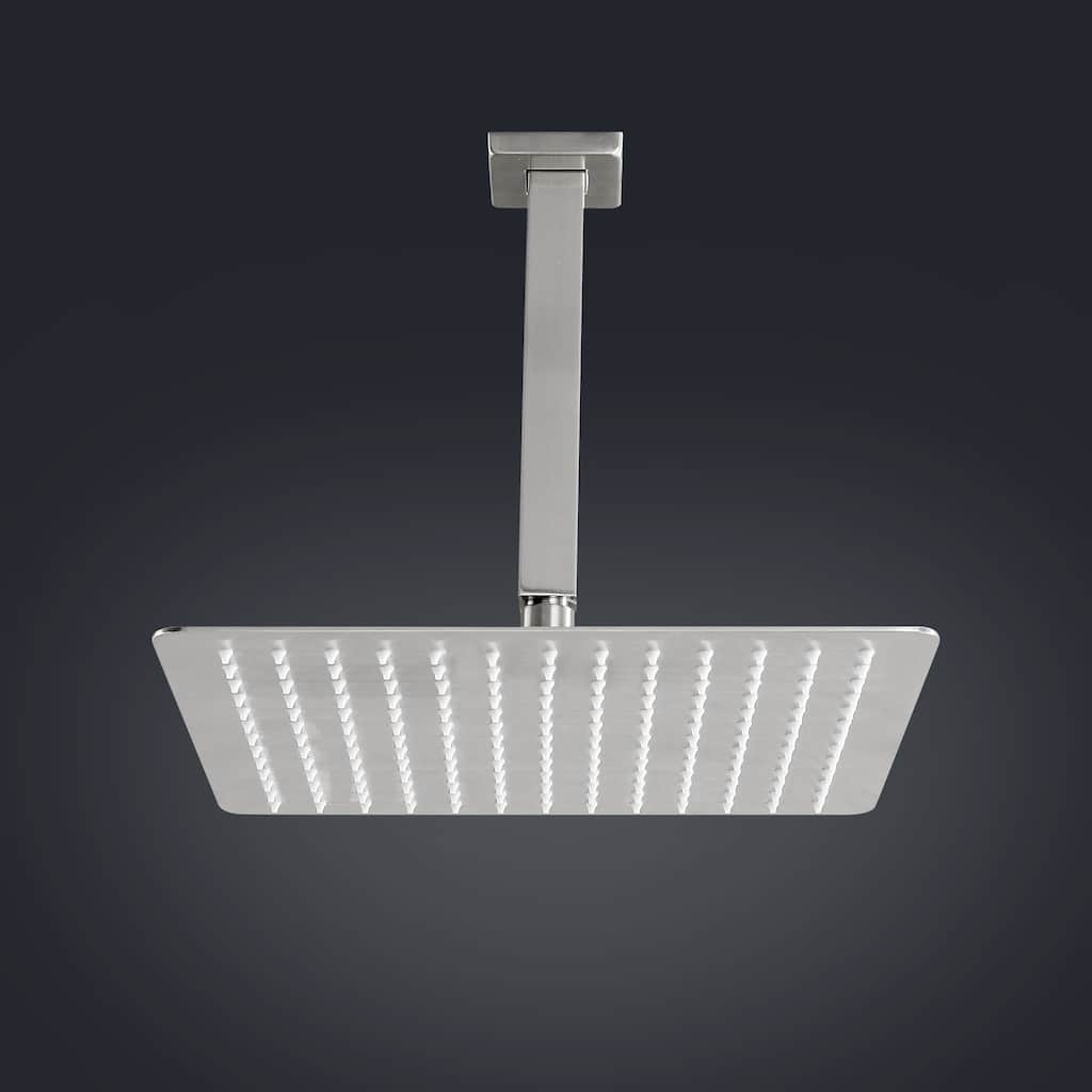 12" Square High Pressure Rain Shower Head,304 Stainless Steel Rain Shower Head
