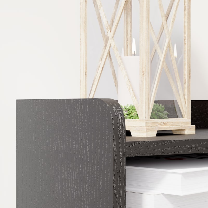Wood Shoe Organizer Cabinet with 4 Flip Doors for Small Spaces