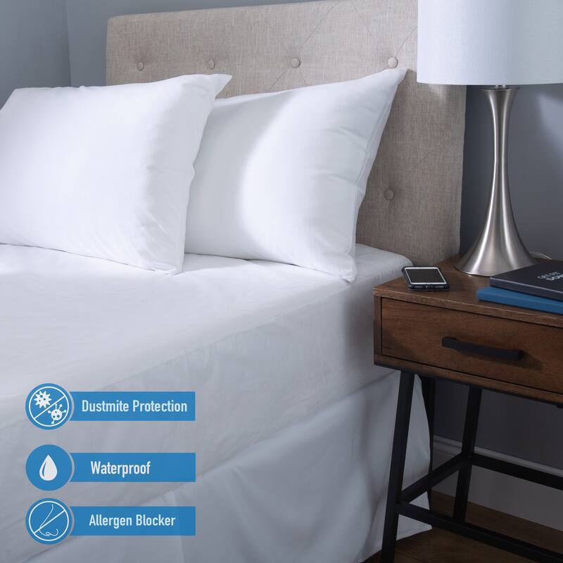 Home Details Twin Deluxe Mattress Protector with Full Zippered Encasement