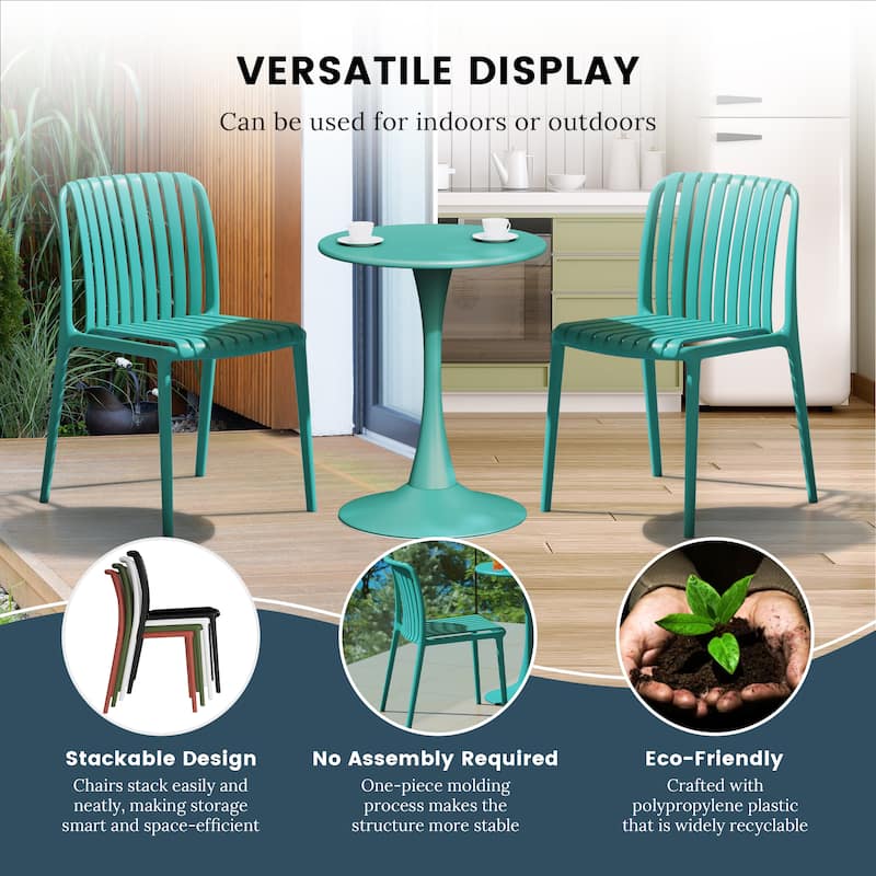 Frond and Form Outdoor Stacking Dining Side Chair (Set of 2)