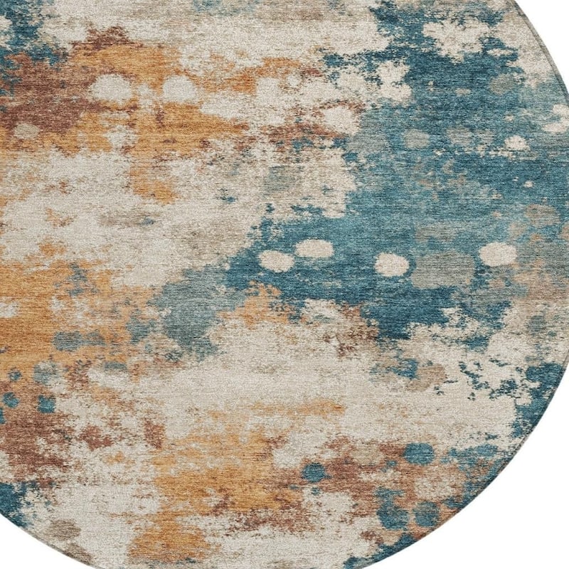 HomeRoots Abstract Transitional Rectangle Outdoor Rug