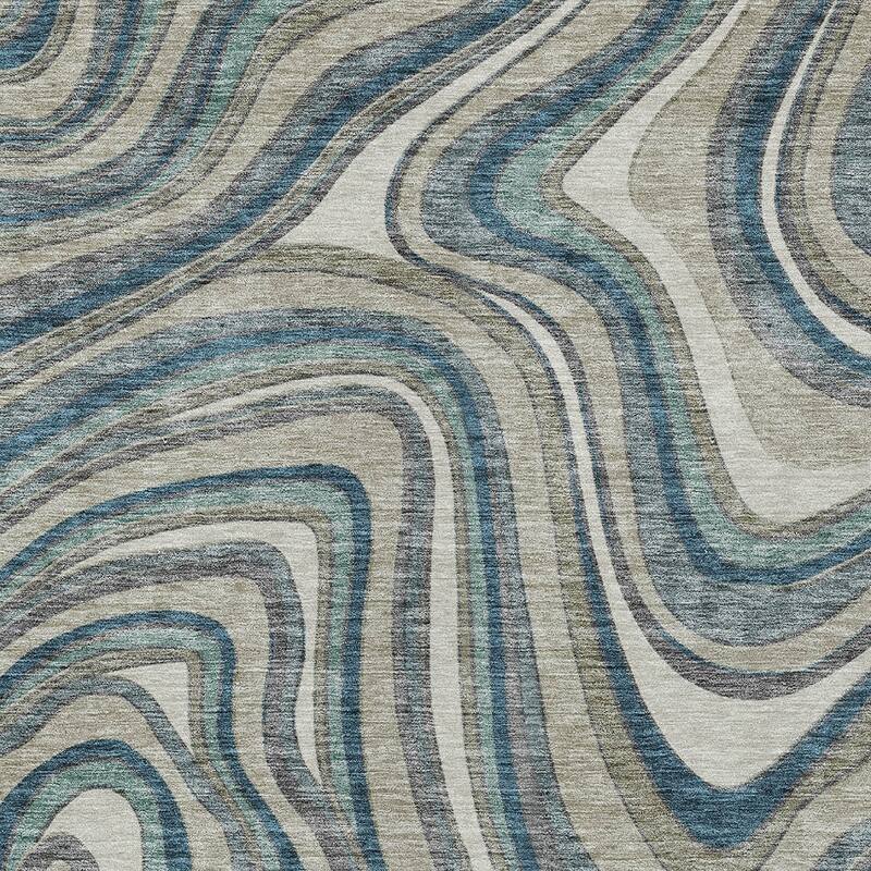 HomeRoots Abstract Transitional Rectangle Outdoor Rug