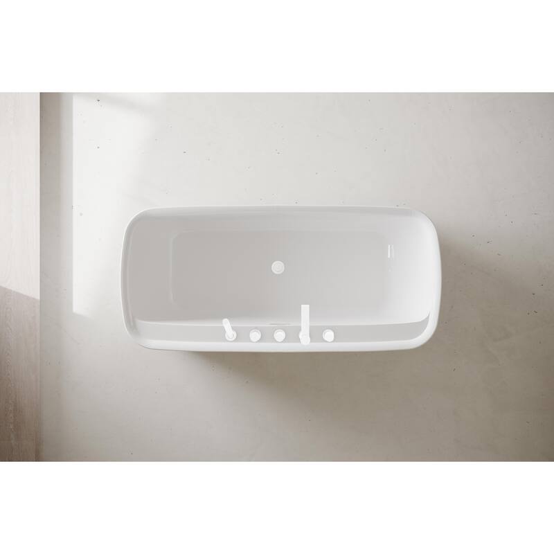 Chad Soaking Bathtub in Glossy White
