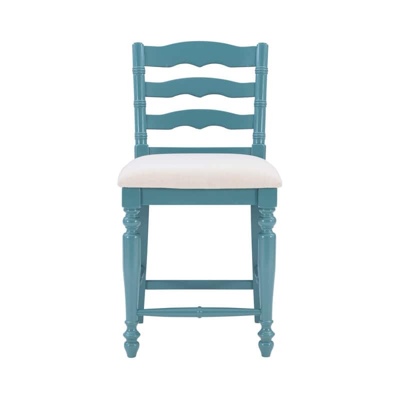 Linon Mason Antique Blue Counter Stool