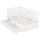 preview thumbnail 10 of 19, Twin Size Daybed with Fence Guardrails and 2 Drawers