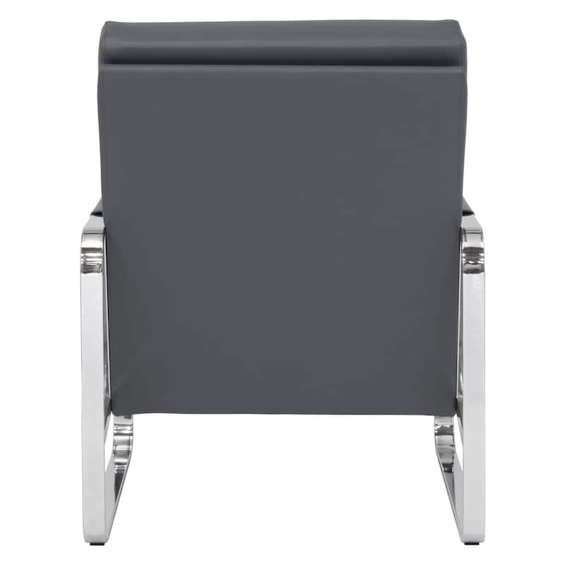 Studio Designs Home Allure Metal and Blended Leather Modern Accent Arm Chair