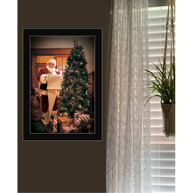 TrendyDecor4U Contemporary "Naughty Or Nice?" Framed Print Wall Art