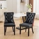 preview thumbnail 2 of 13, GDFStudio - Nikki Modern Wood Upholstered Dining Chair with Tufted Back and Nailhead Trim, Set of 2