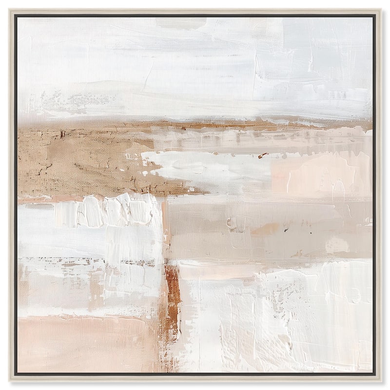 Sediment Planes III Canvas by Art Remedy - 20" x 20" - Silver