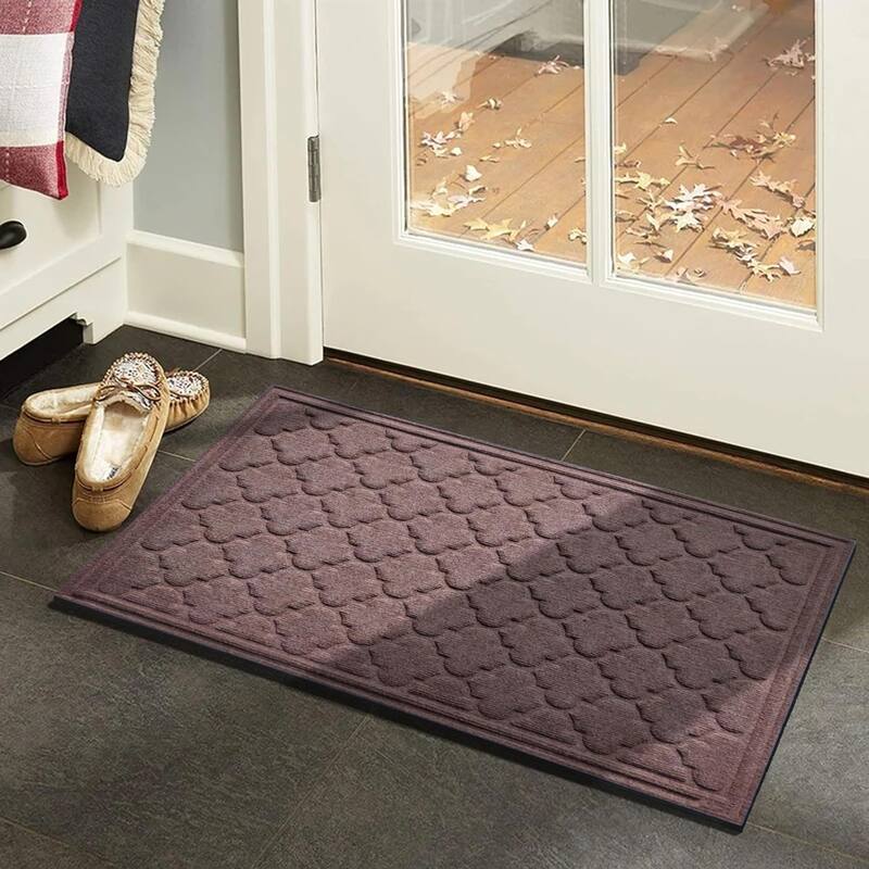A1HC New All Weather Superior Dirt and Moisture Absorbing Polypropylene Door Mat with Non-Slip Backing for Inside Outside Use